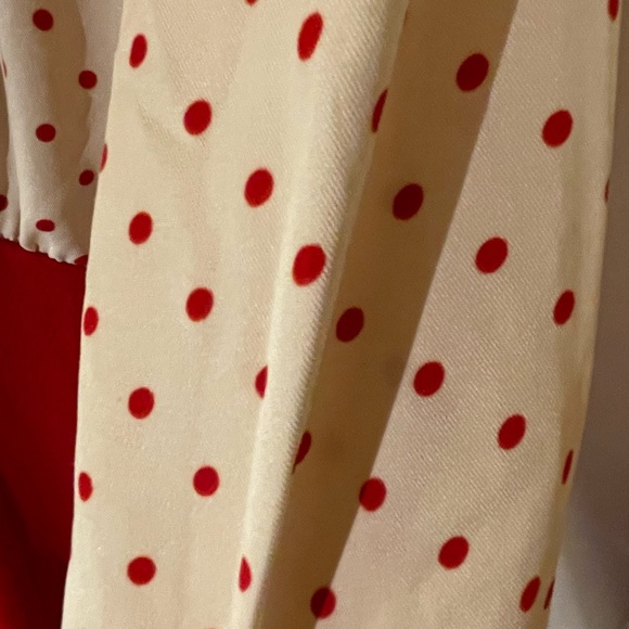 Lindy Bop Red and Cream Bow Midi Dress - Picture 5 of 11